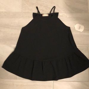 Altar’d State Black Peplum Tank with Bow